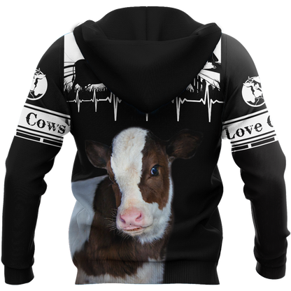 Cow 3d hoodie shirt for men and women DD10192003ST