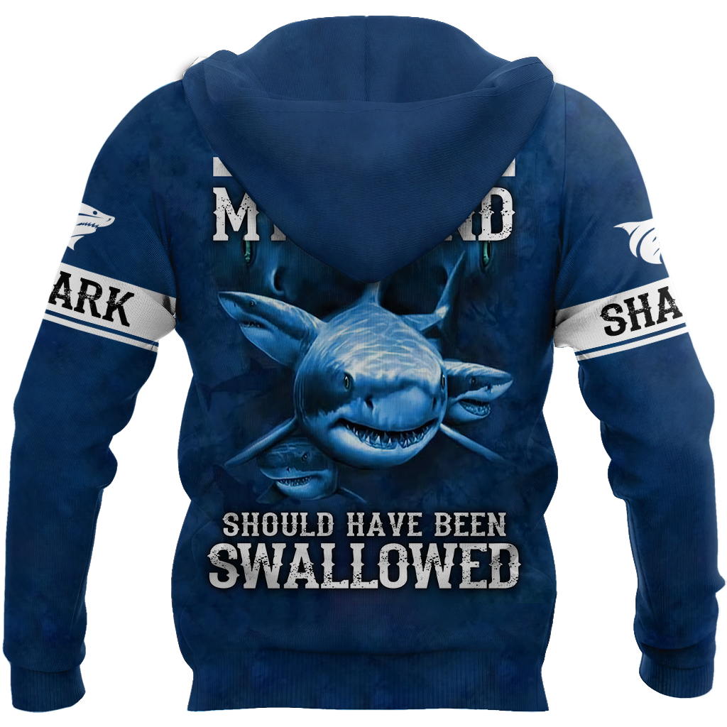 All Over Printed Shark Hoodie MEI