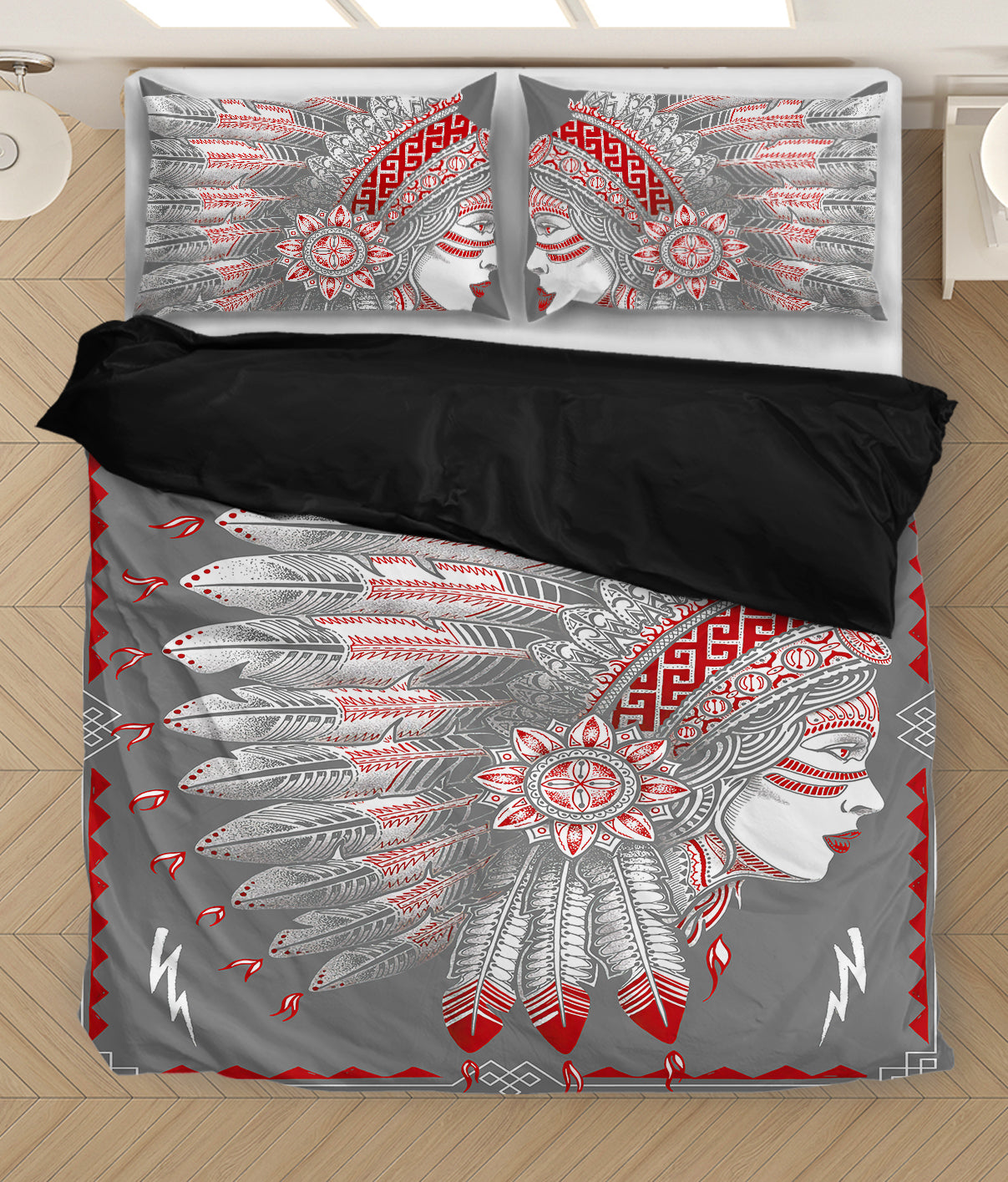 Native Girl Potrait Bedding Set