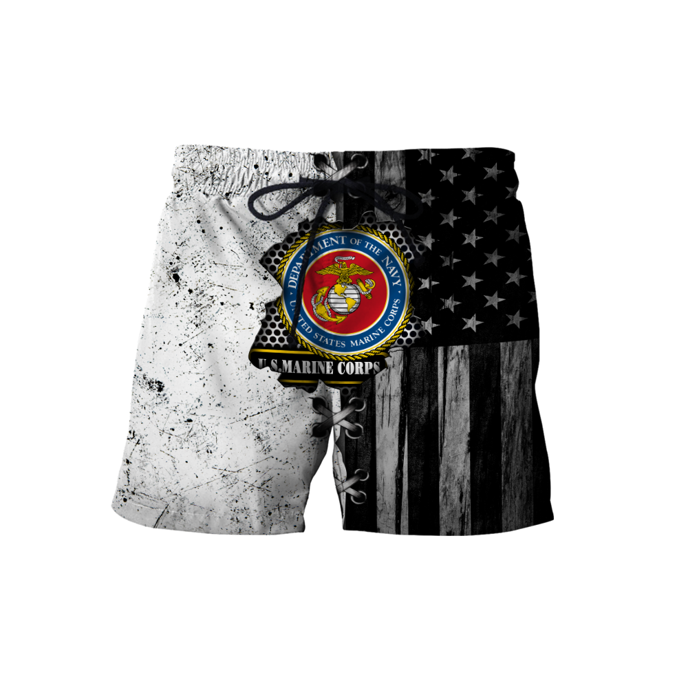 Veteran US Marine Corps in my heart 3D shirts for men and women BW