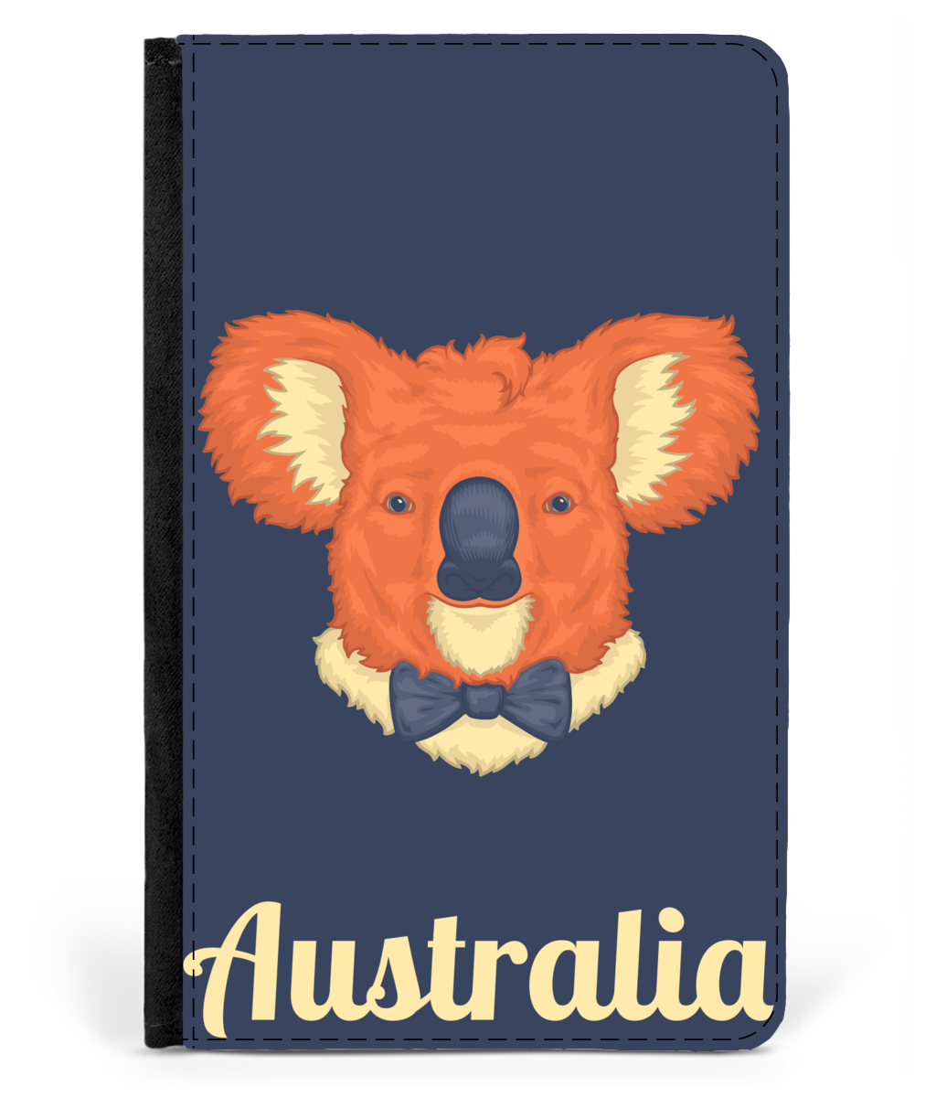 Australia Koala Leather Passport Case H1-PASSPORT CASES-HP Arts-White-Vibe Cosy™