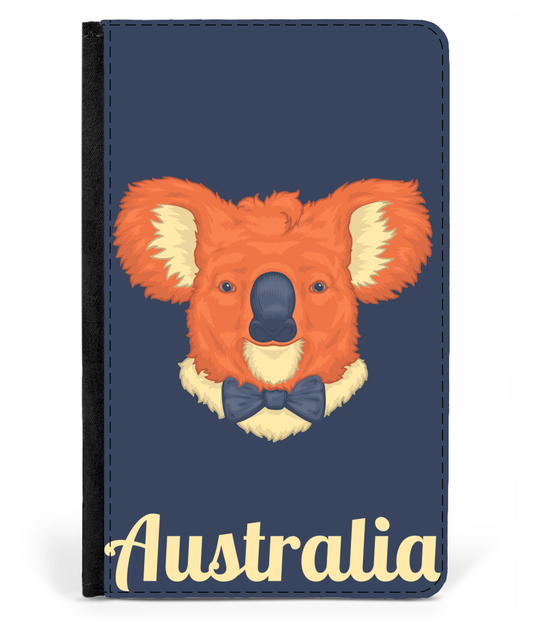 Australia Koala Leather Passport Case H1-PASSPORT CASES-HP Arts-White-Vibe Cosy™