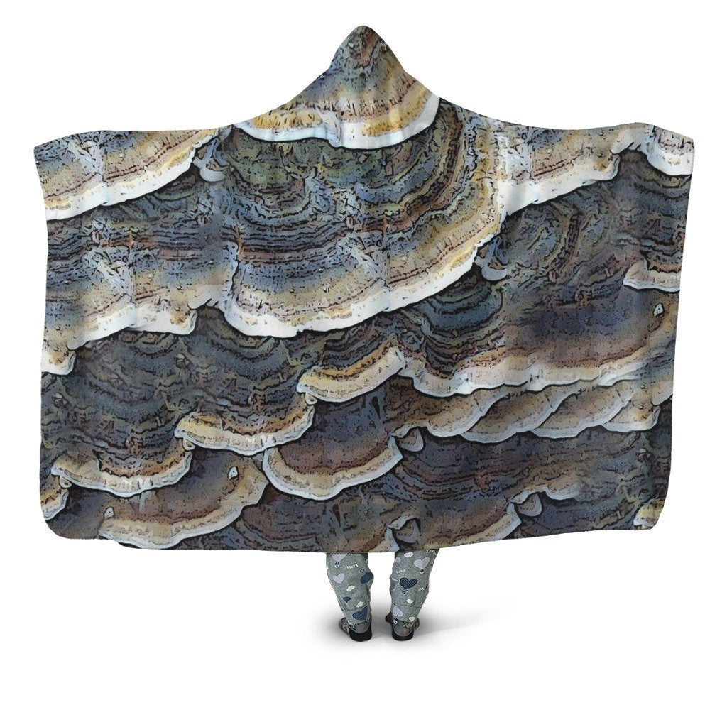 All Over Print Mushroom Art-Apparel-NTH-Hooded Blanket-Youth 49.6x59.05-Vibe Cosy™