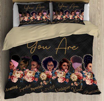 Black girl bedding set DD06192004S-HG-HG-US Twin-Vibe Cosy™