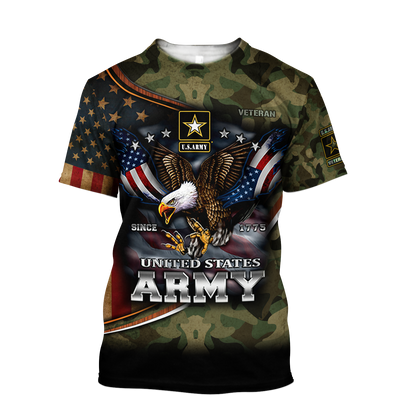 US Army Hoodie Since 1775 Eagle With American Flag Wings