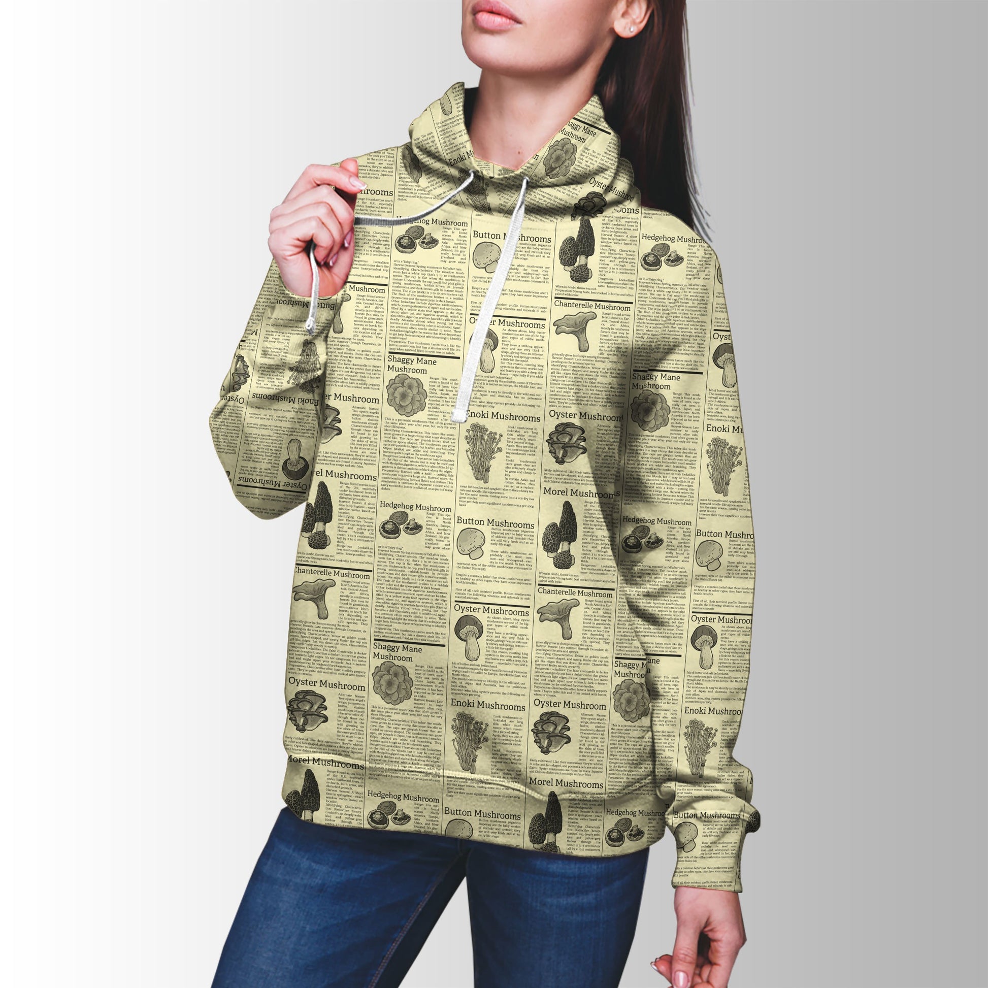 Newspaper Mushrooms Shirts-Apparel-NTH-T-Shirt-S-Vibe Cosy™