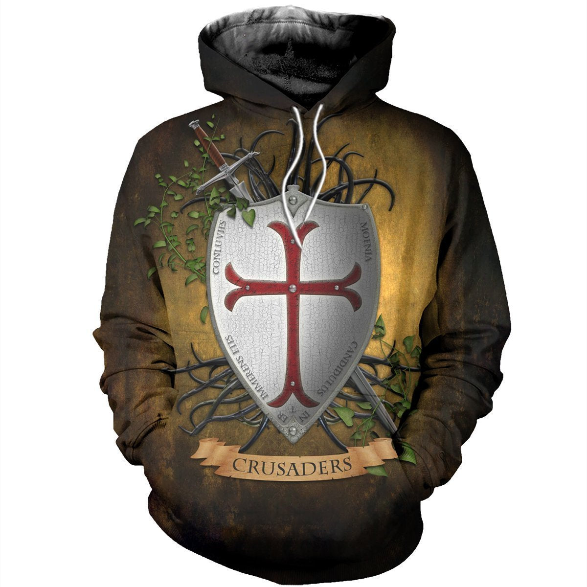 3D All Over Printed Knights Templar Shirts and Shorts-Knights Templar-RoosterArt-Hoodie-XS-Vibe Cosy™