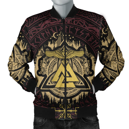 Valknut Viking All Over-ALL OVER PRINT HOODIES-HP Arts-Bomber Jacket-S-Vibe Cosy™