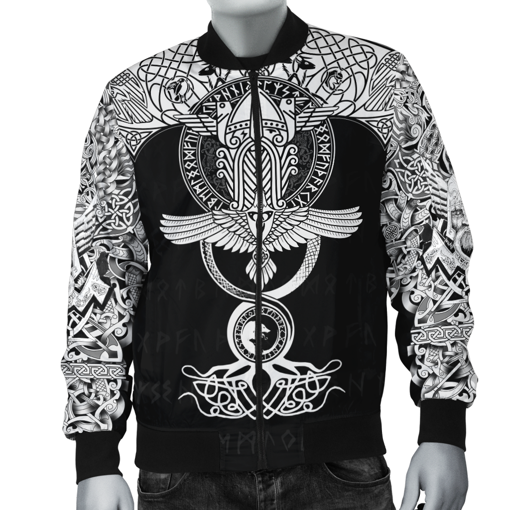 Raven Of Odin All Over Printed AM161001-Apparel-HP Arts-Bomber Jacket-S-Vibe Cosy™