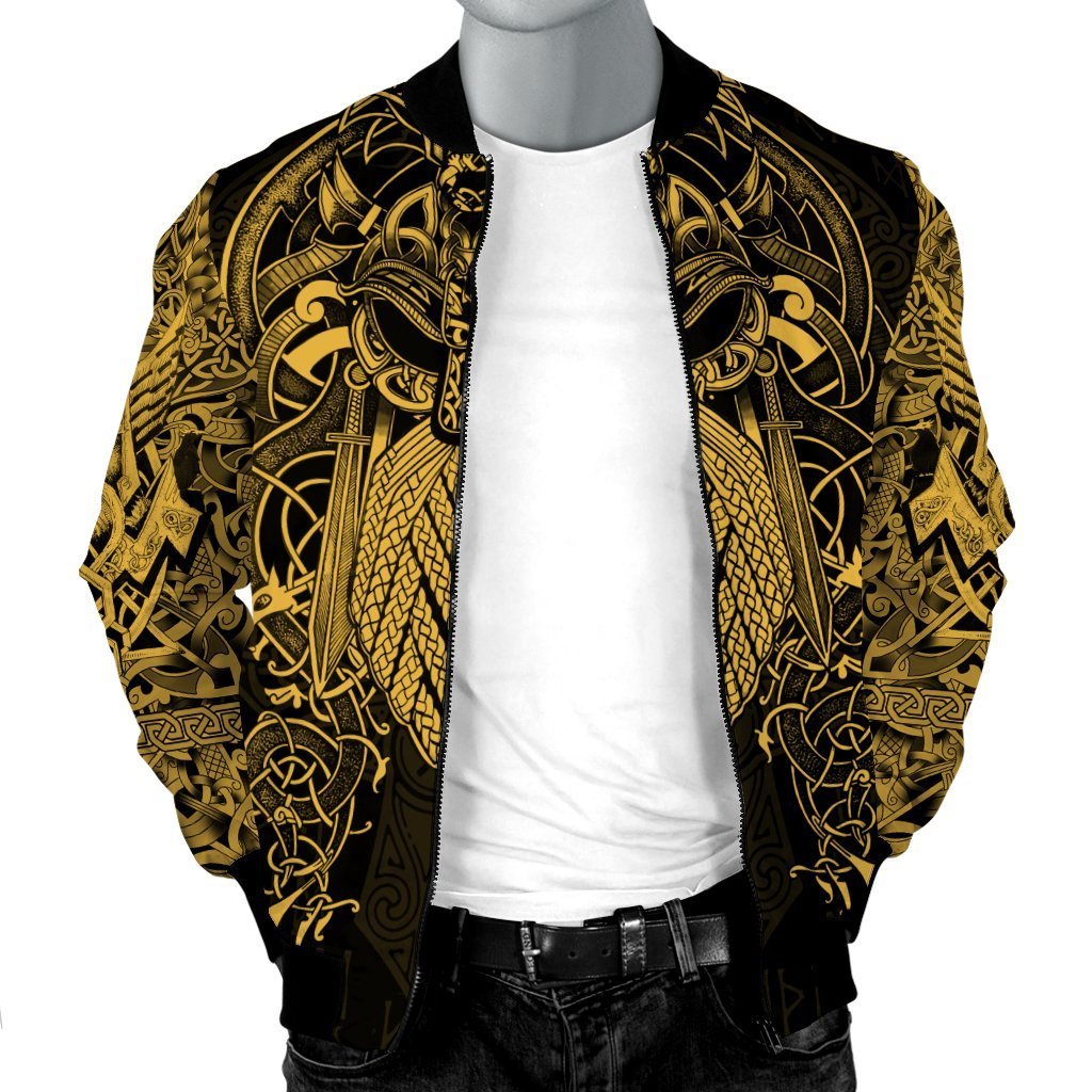 Vikings - The Raven Yellow of Odin Tattoo-Apparel-HP Arts-Hoodie-S-Vibe Cosy™