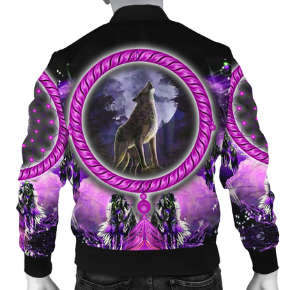 Native American Wolf Violet 3D Hoodie MP888 - Amaze Style™-Apparel
