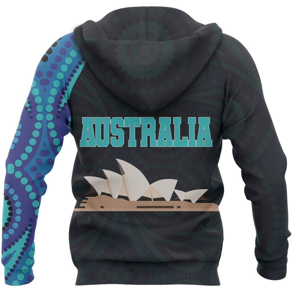 Australia In My Heart Aboriginal Tattoo Sydney Opera House Hoodie NNK 1412-Apparel-PL8386-Zip -Up Hoodie-S-Vibe Cosy™