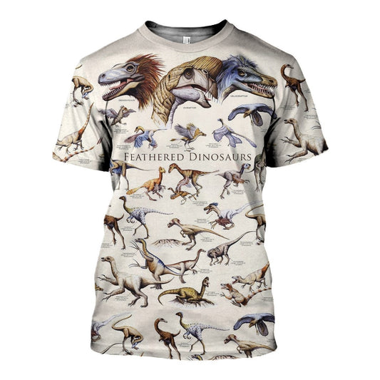 3D All Over Printed Dinosaurs Shirts And Shorts-3D All Over Printed Clothes-HP Arts-T-shirt-XS-Vibe Cosy™