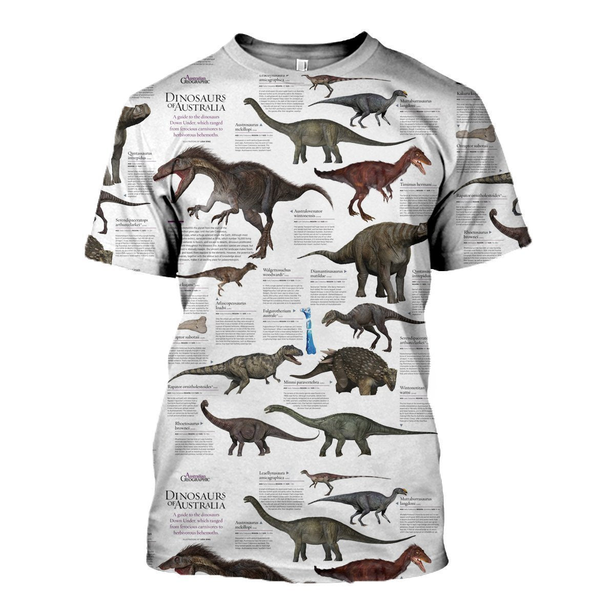 3D All Over Printed Dinosaurs Shirts and Shorts-3D All Over Printed Clothes-HP Arts-T-shirt-XS-Vibe Cosy™