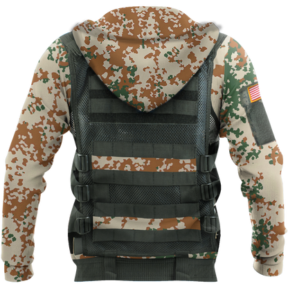 Custom America armor 3d hoodie shirt for men and women HG62002-Apparel-HG-Zip hoodie-S-Vibe Cosy™