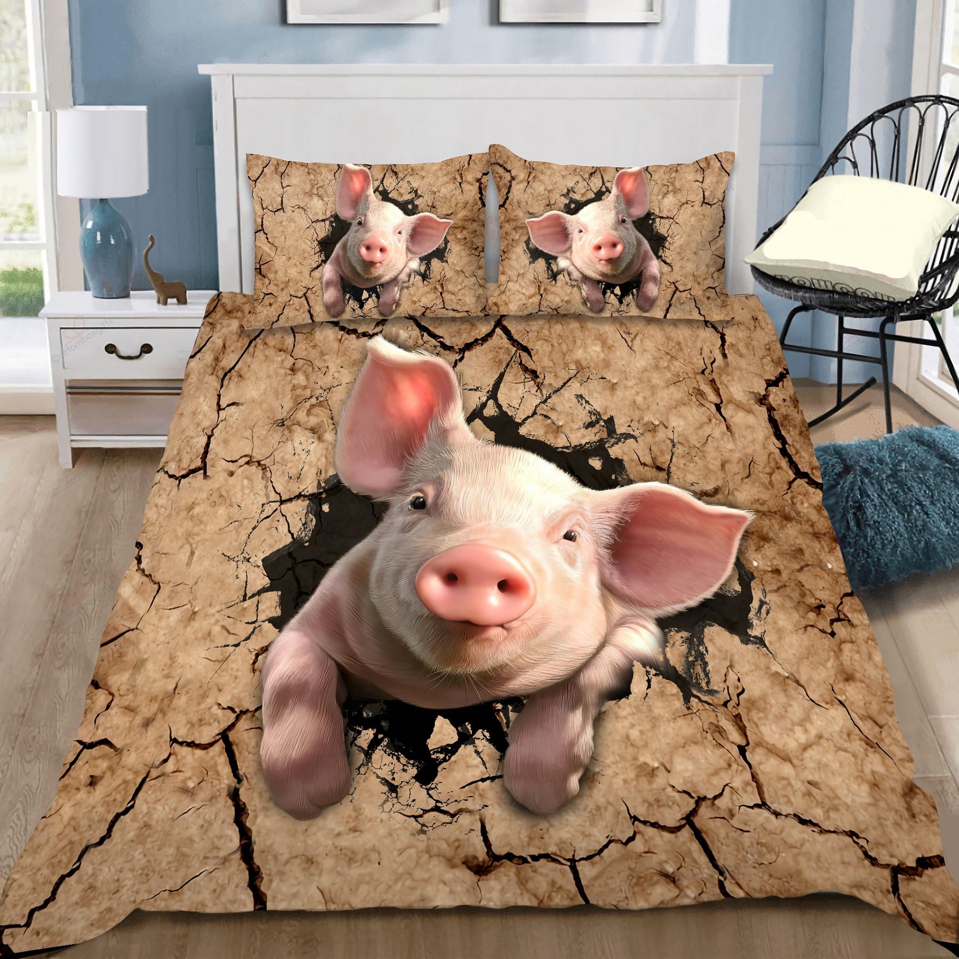 Love Pig Bedding Set DQB07232011-Quilt-TA-Twin-Vibe Cosy™