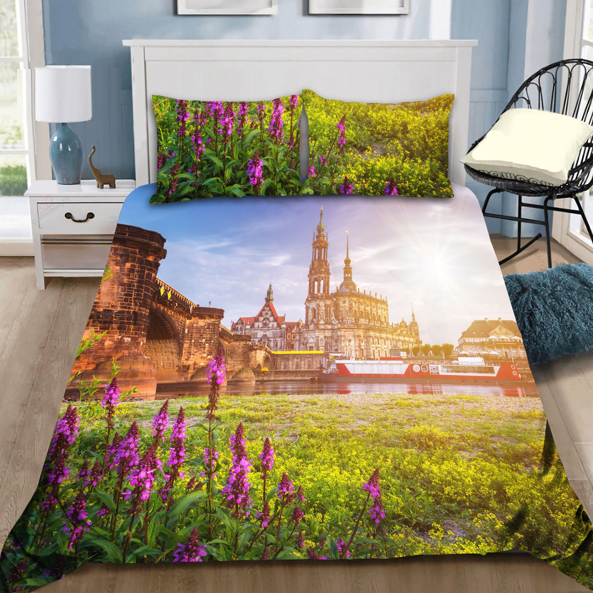 Germany Bedding Set - Saxony Augustus Bridge HAC260604-NM-Bedding Set-NM-US Twin-Vibe Cosy™
