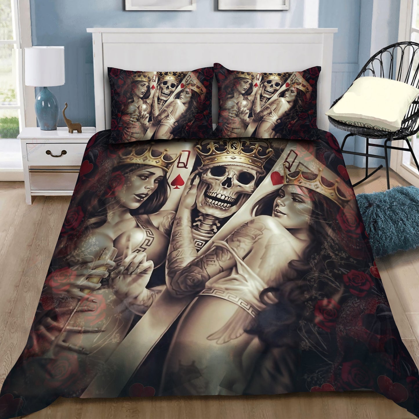 Gambling Skull Bedding Set NTN08102004