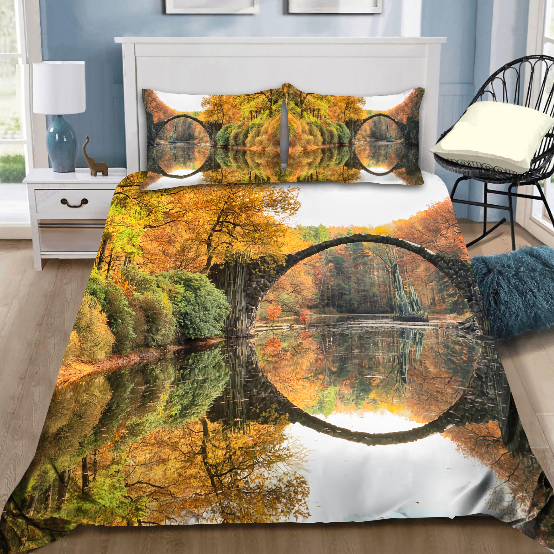Germany Bedding Set - Saxony Rakotz Bridge HAC260605-NM-Bedding Set-NM-US Twin-Vibe Cosy™