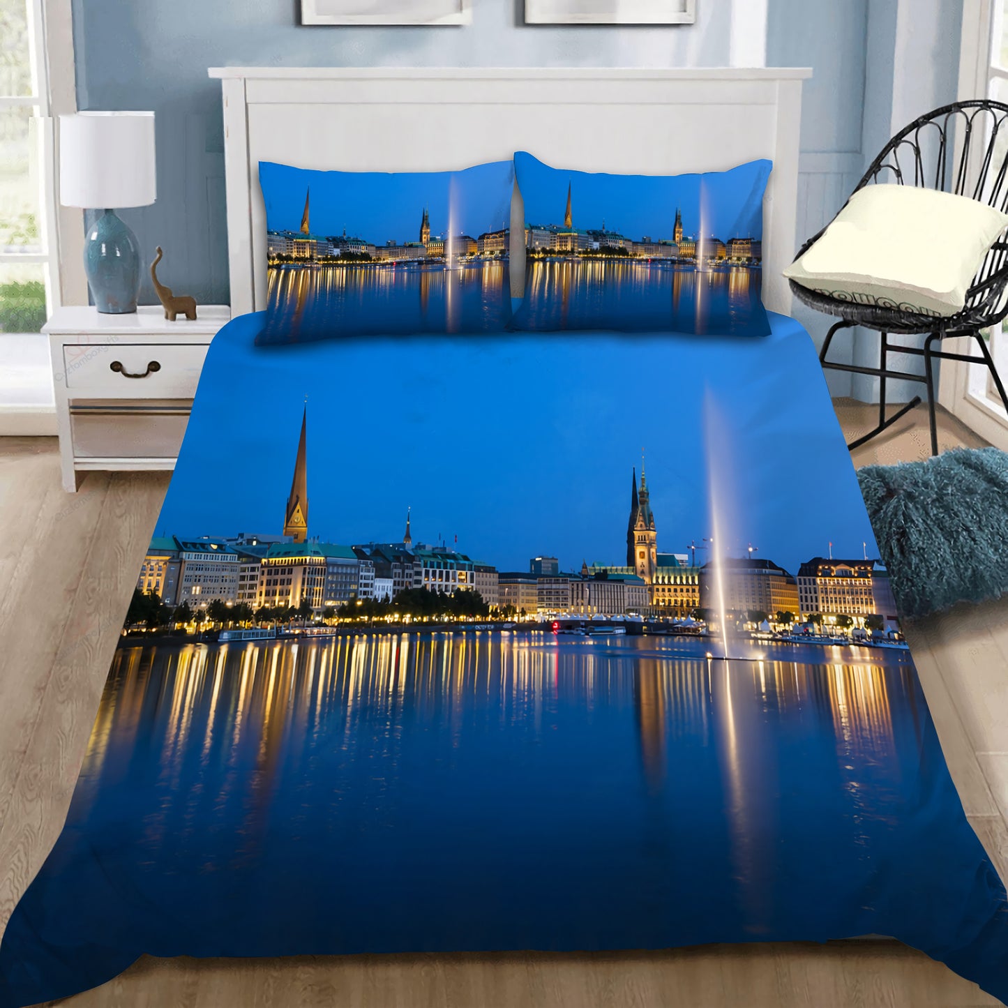 Germany Bedding Set - Hamburg Binnenalster Lake HAC260603-NM-Bedding Set-NM-US Twin-Vibe Cosy™