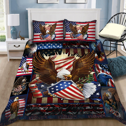 US Patriotic Eagle Bedding Set
