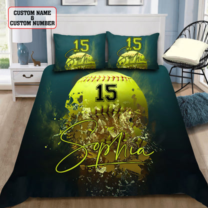Softball custom bedding set AM092023