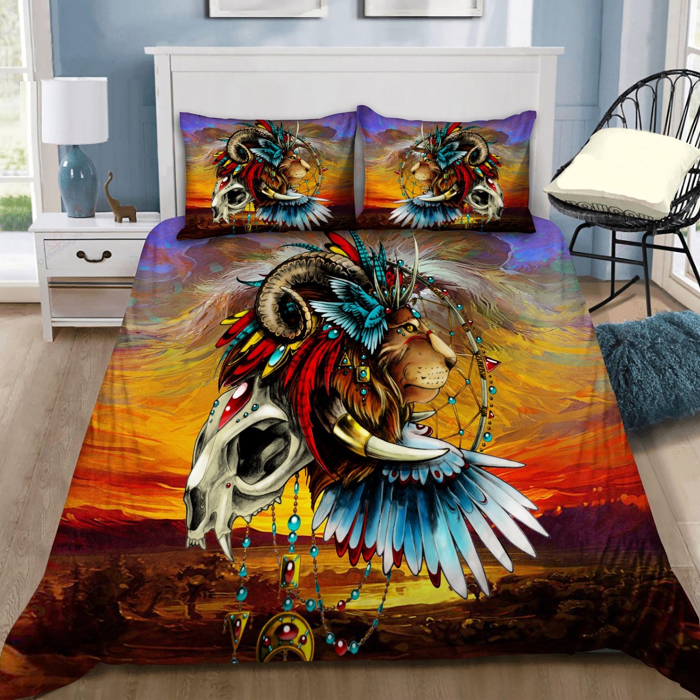 Native American Lion Bedding Set HAC220807-MEI