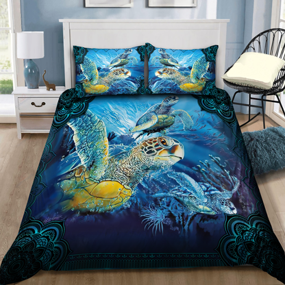 Sea Turtle Ocean Blue Bedding set JJW21102002ST