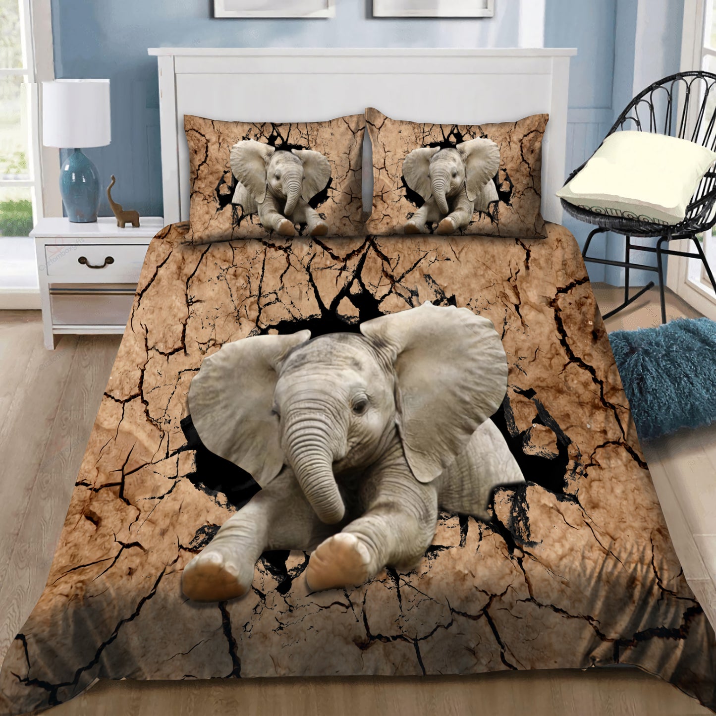 Elephant bedding set HG71506-Bedding Set-HG-Twin-Vibe Cosy™