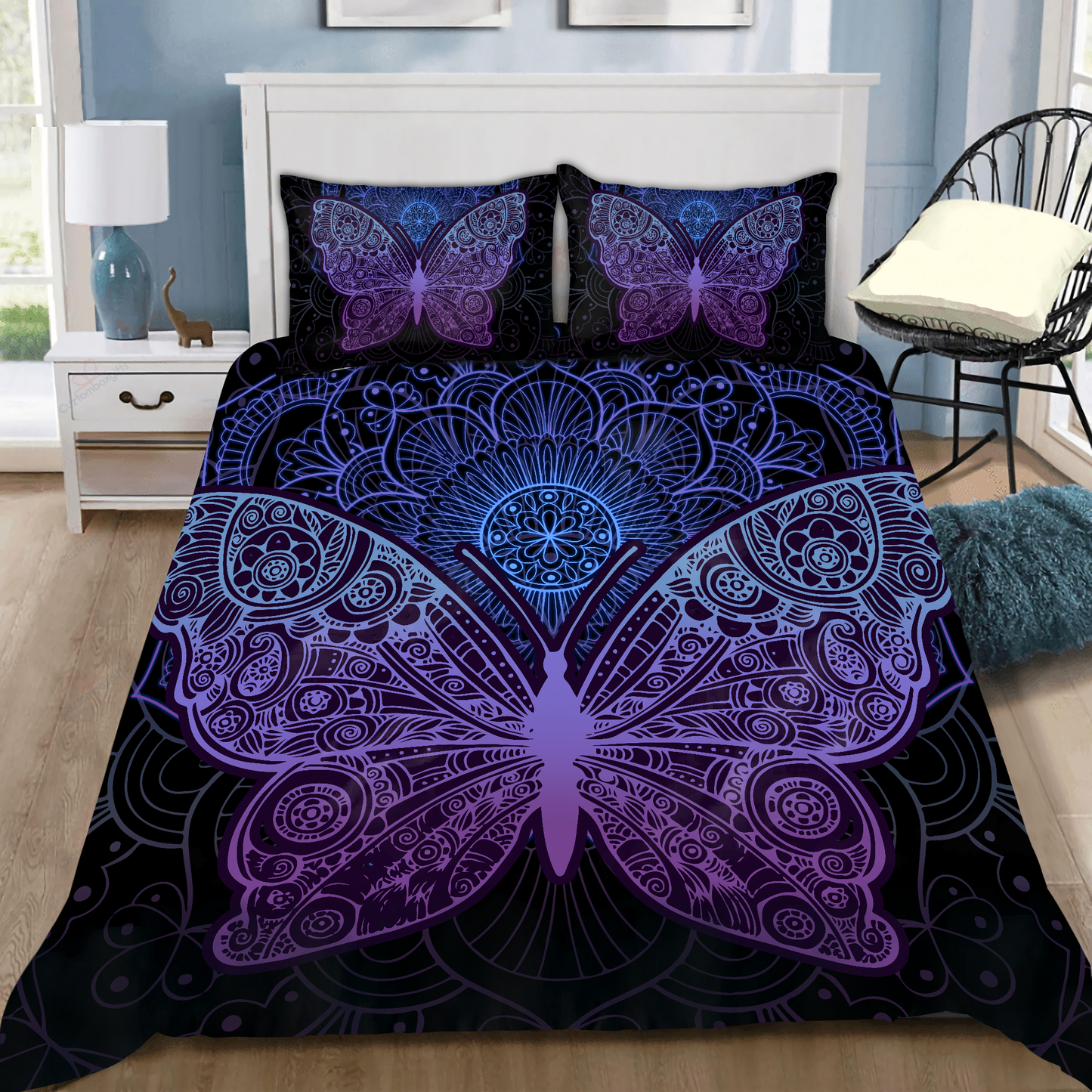 Beautiful butterfly mandala bedding set-ML-ML-US Twin-Vibe Cosy™