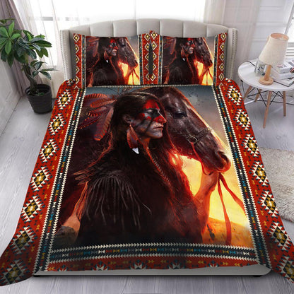 Native American Man And Horse Bedding Set NTN08102001-MEI