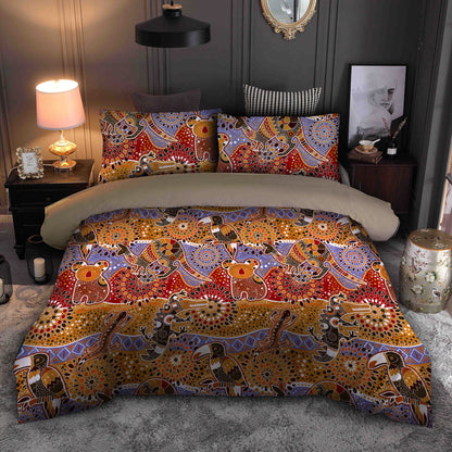 Aboriginal Bedding Set, Australia Indigenous Animals Art Bedding Set TR2506201-Bedding Set-Huyencass-US Twin-Vibe Cosy™