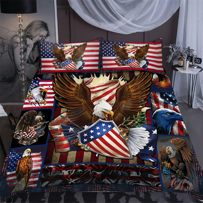 US Patriotic Eagle Bedding Set