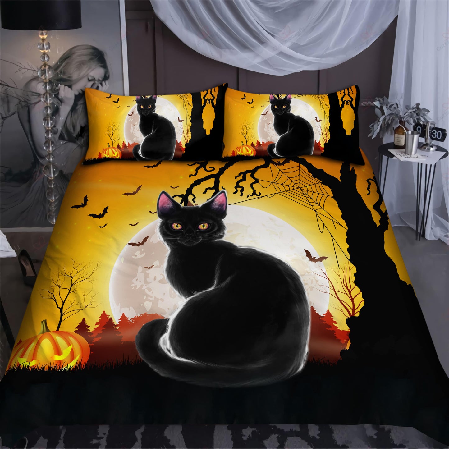 Halloween Black Cat Bedding Set AM072085-LAM