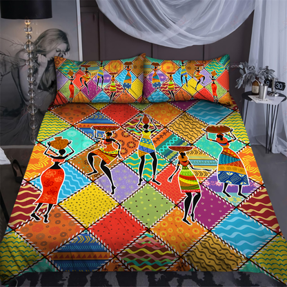 African Girl Pattern Bedding Set JJ29062001-ML-ML-US Twin-Vibe Cosy™
