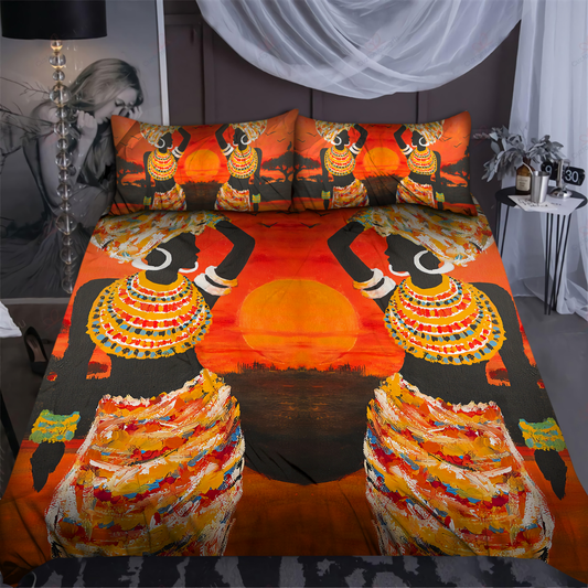 Sunshine African Girl Bedding Set JJ01072002-ML-ML-US Twin-Vibe Cosy™