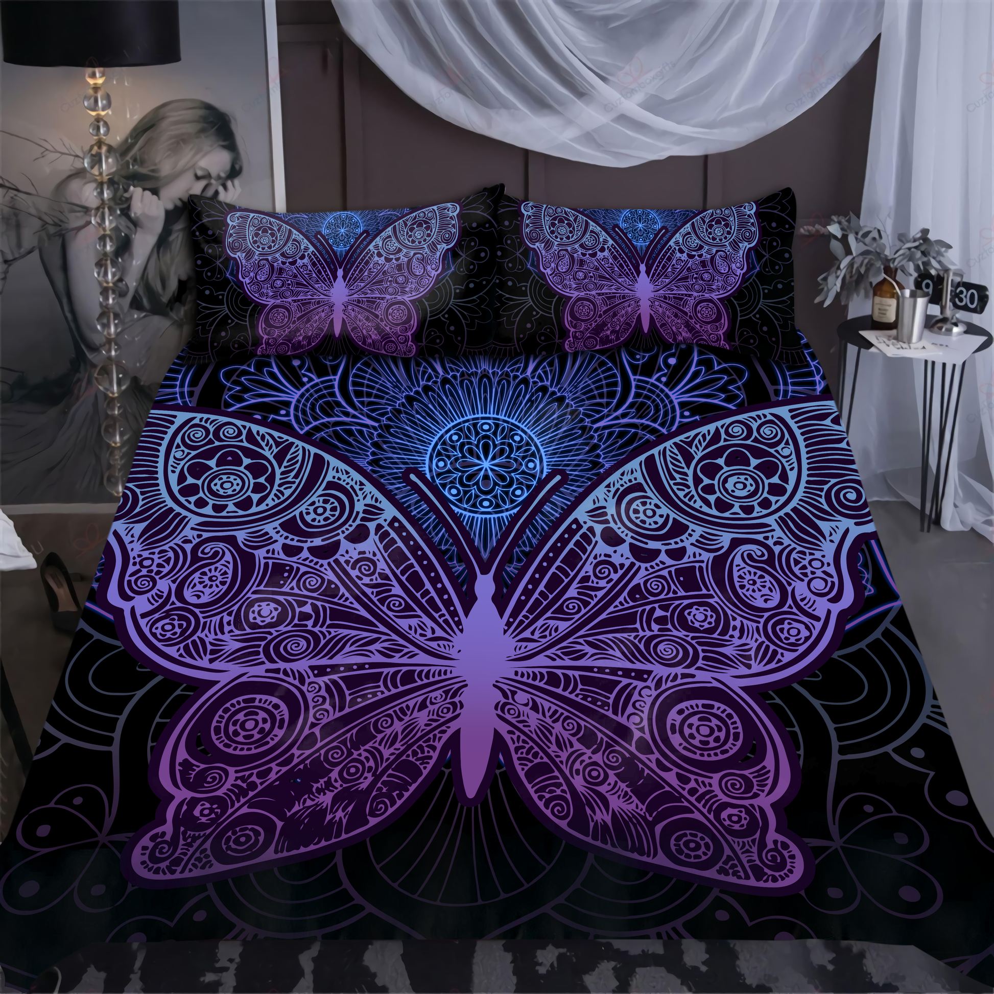 Beautiful butterfly mandala bedding set-ML-ML-US Twin-Vibe Cosy™