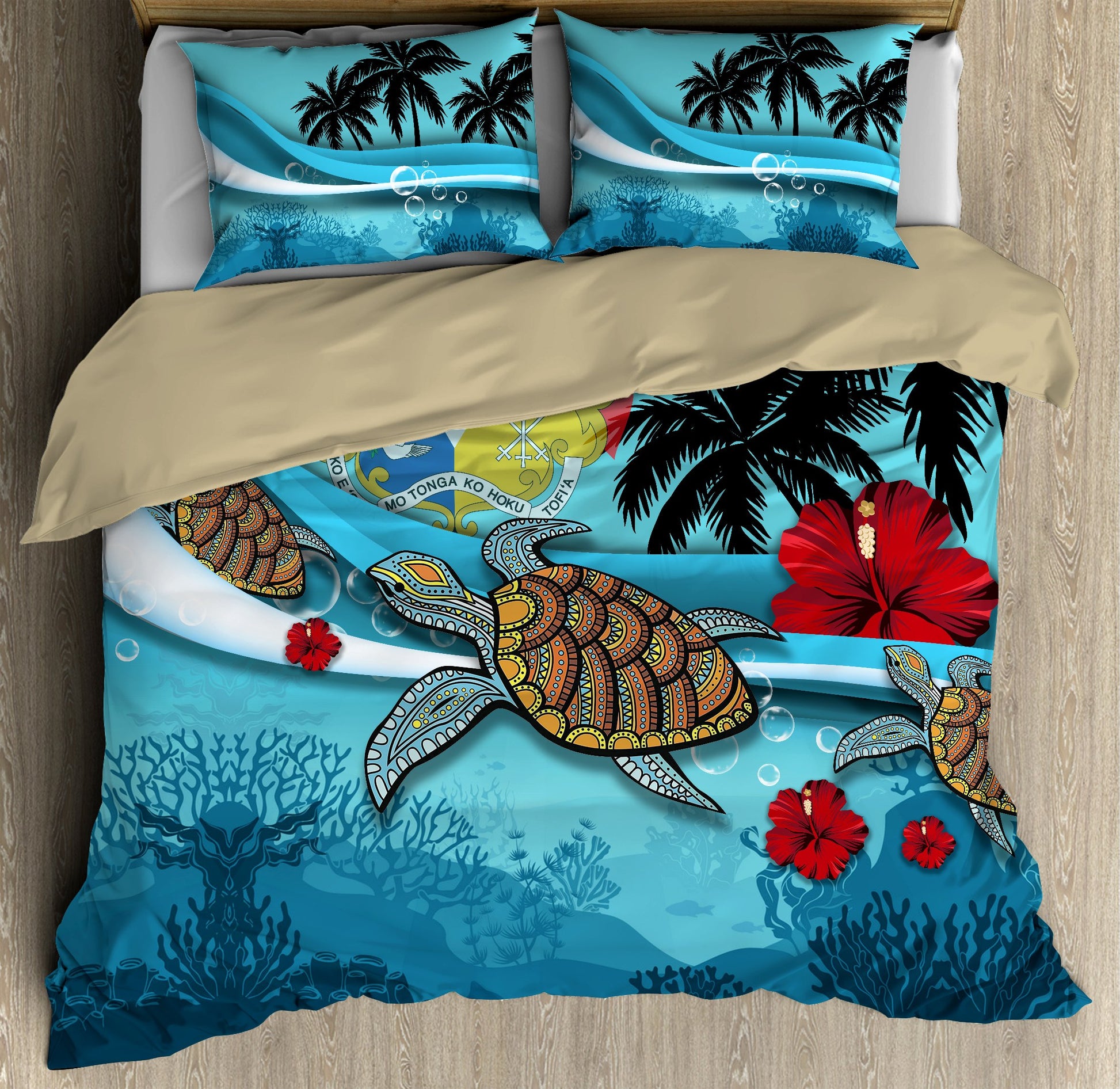 Tonga Turtle Bedding Set AM250602-Bedding Set-TT-Twin-Vibe Cosy™