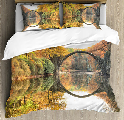 Germany Bedding Set - Saxony Rakotz Bridge HAC260605-NM-Bedding Set-NM-US Twin-Vibe Cosy™