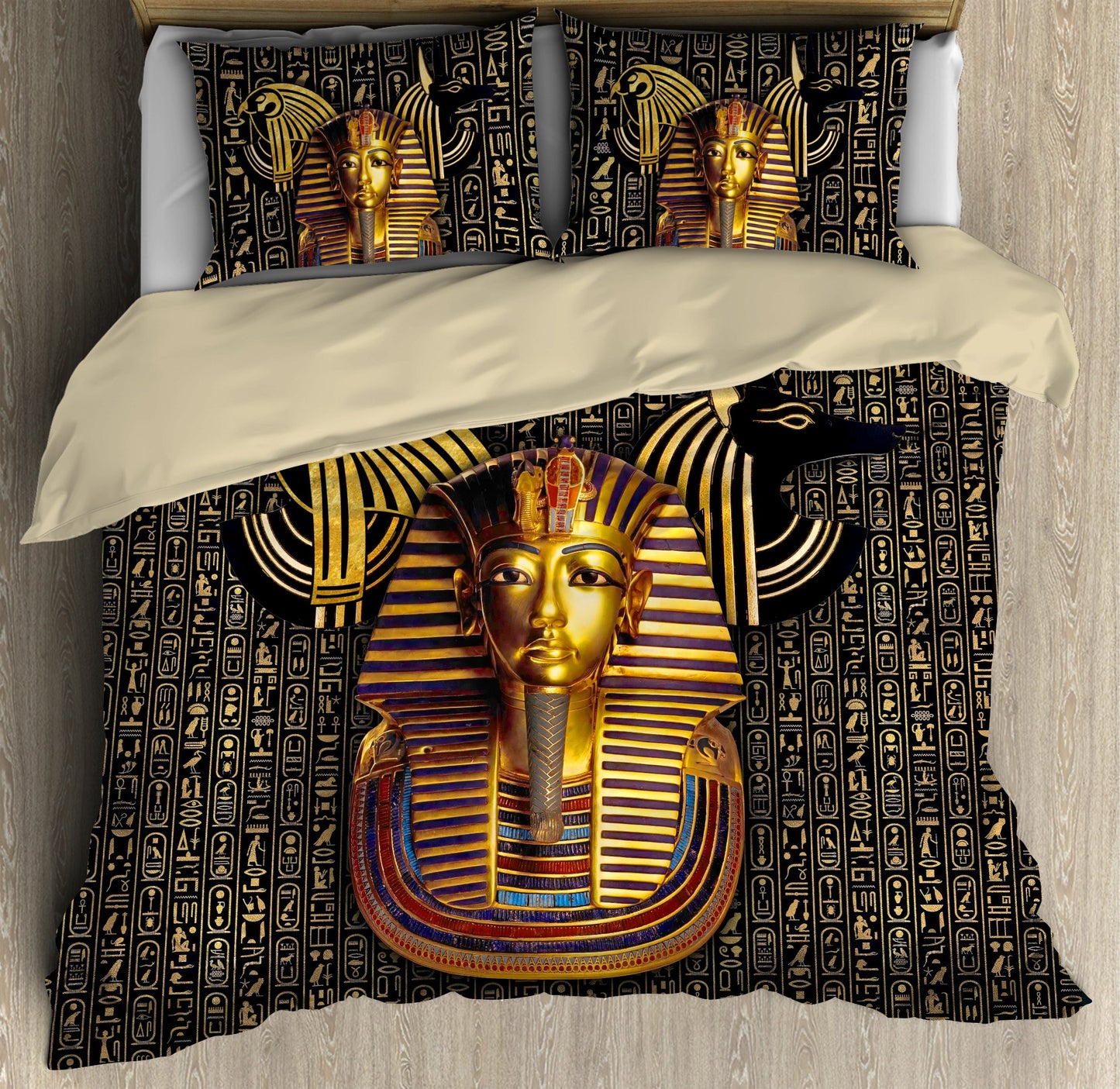 Pharaoh Ancient Egypt Bedding Set-HP-Bedding-HP Arts-Twin-Vibe Cosy™