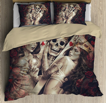 Gambling Skull Bedding Set NTN08102004