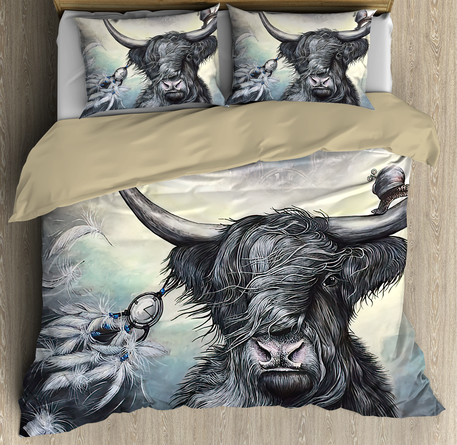 Scotland Highland Cow Bedding Set MH200720-Bedding Set-TT-Twin-Vibe Cosy™