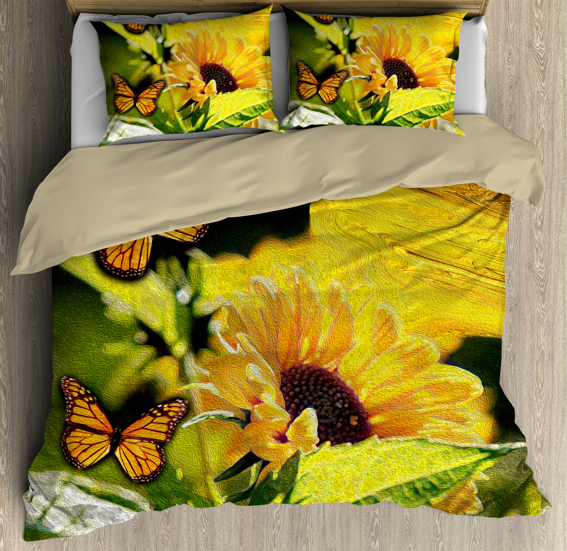 Beautiful butterfly and sun flower bedding set-ML-ML-US Twin-Vibe Cosy™