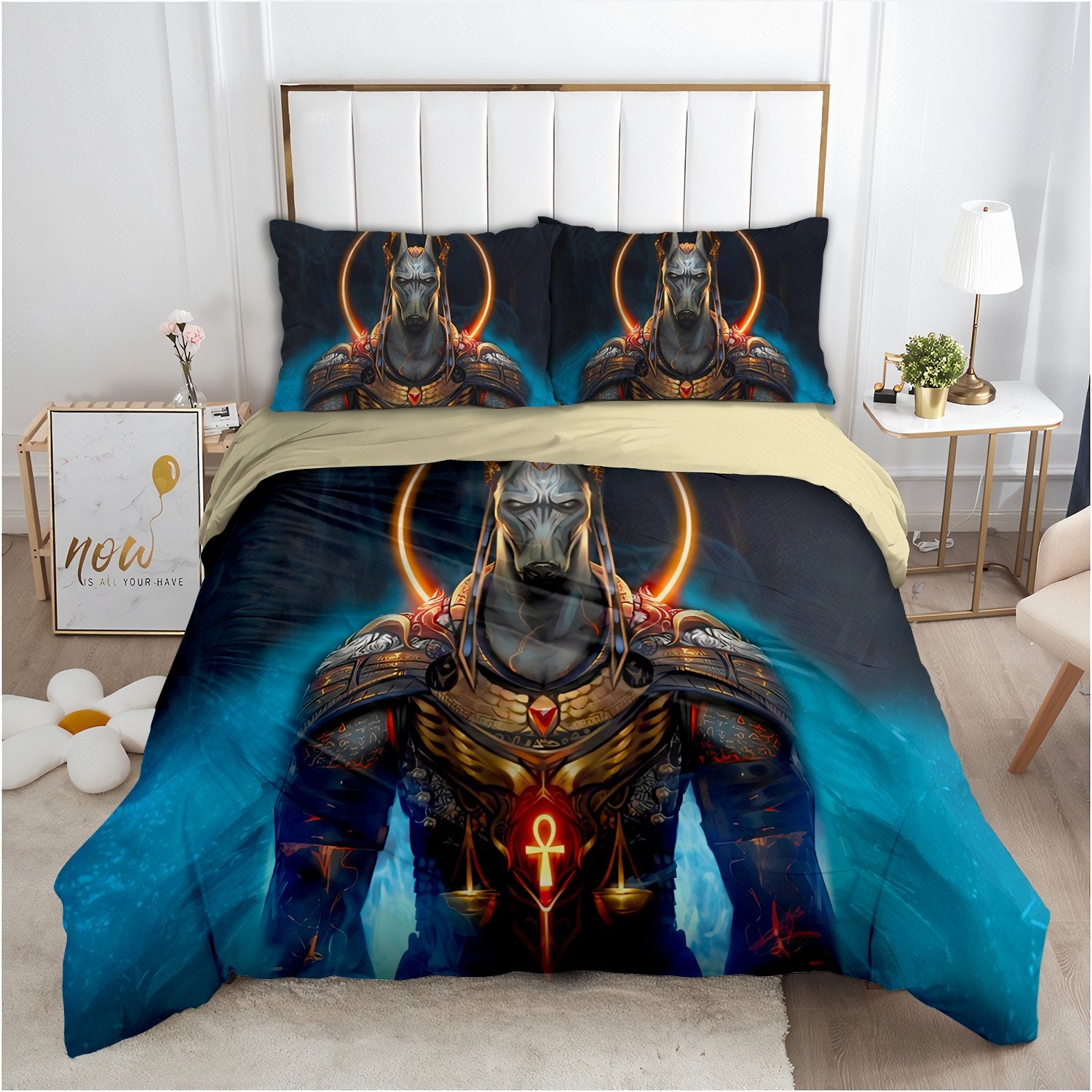 Ancient Egypt God Bedding Set-HP-Bedding-HP Arts-Twin-Vibe Cosy™