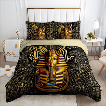 Pharaoh Ancient Egypt Bedding Set-HP-Bedding-HP Arts-Twin-Vibe Cosy™