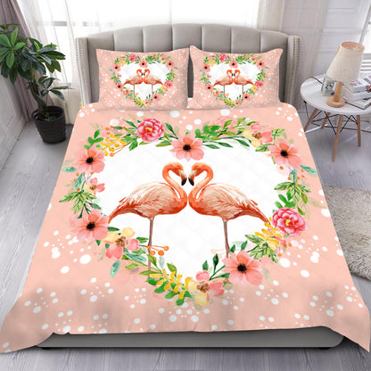 Lovely Couple Flamingo Bedding Set HAC120604-Bedding Set-NM-Twin-Vibe Cosy™