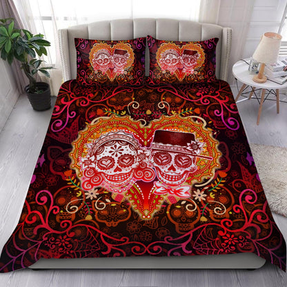 Sugar Skull Couple Bedding Set AM082027