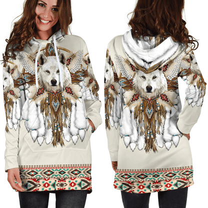 Native Spirit Wolf 3D All Over Printed Unisex Hoodie ML