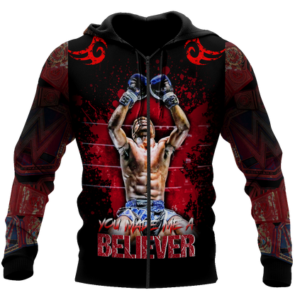 Believer Muaythai Kickboxing 3D Printed MH2105201-Apparel-ML-Zipped Hoodie-S-Vibe Cosy™