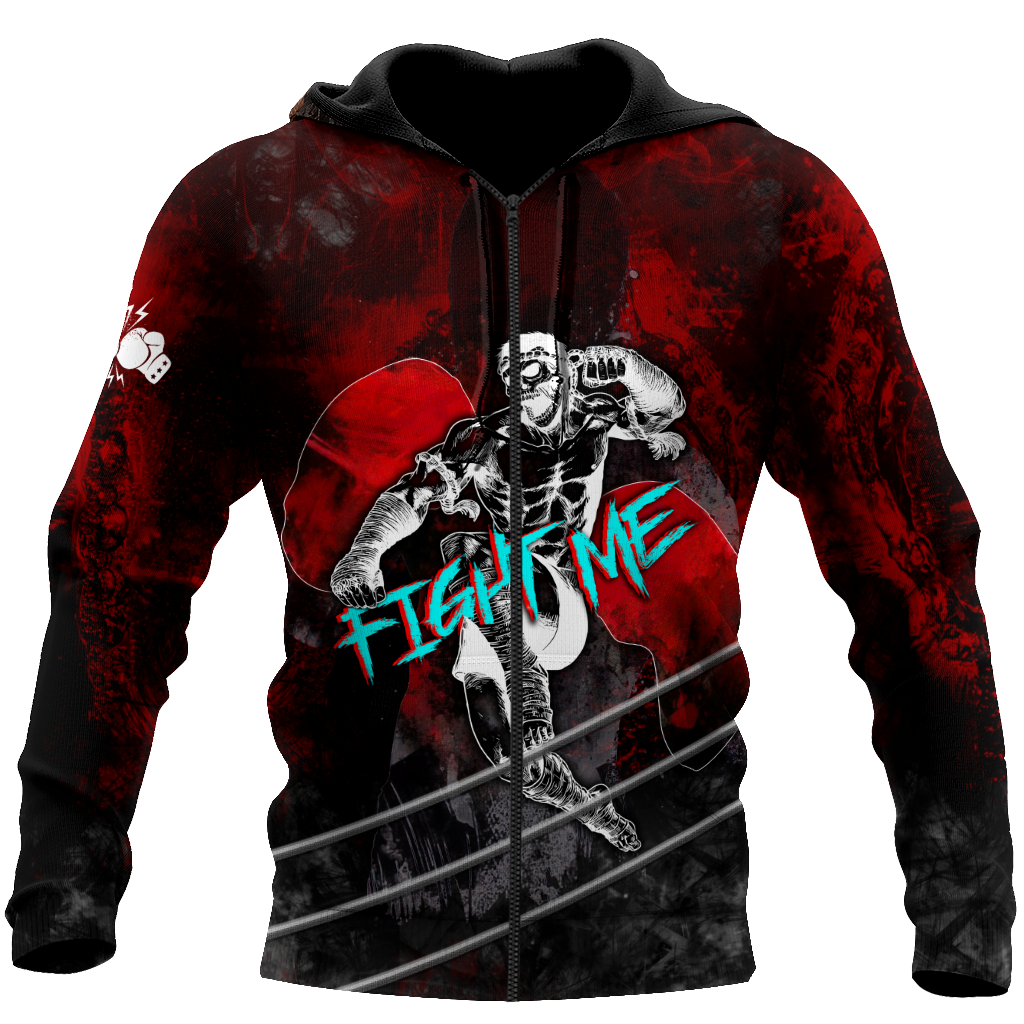 Fight me Muaythai Kickboxing 3D Printed MH200520-Apparel-ML-Zipped Hoodie-S-Vibe Cosy™